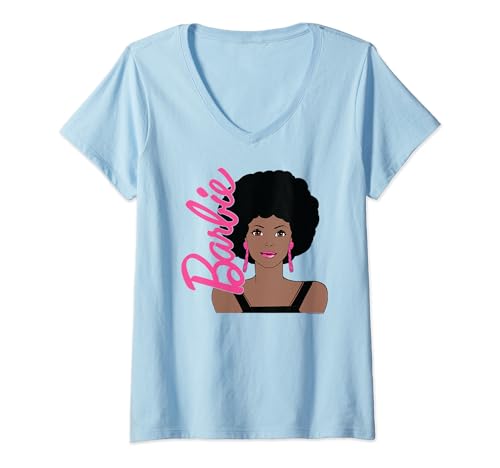 Barbie: Afro Barbie Portrait V-Neck T-Shirt