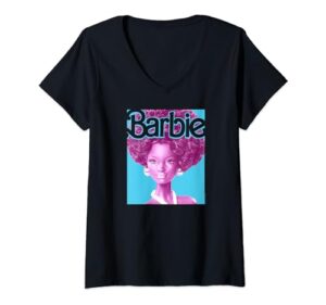 barbie: afro barbie doll v-neck t-shirt