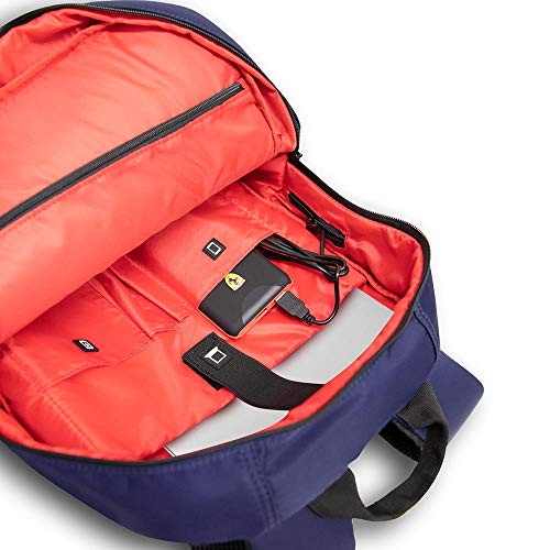 CG MOBILE Ferrari 15” Backpack PU Carbon for 15.6" MacBook up to 10.1’’ USB COONECTOR Navy (Blue With Nylon PU Carbon)