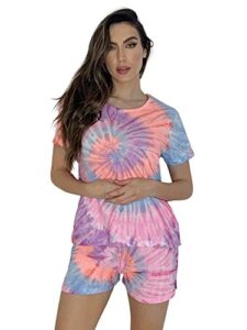 just love tie dye shorts set for women 6859-10479-3x
