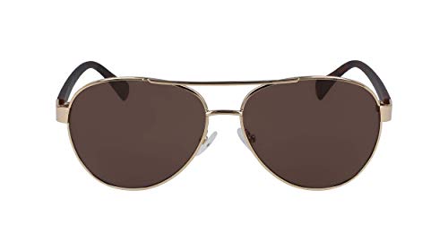 Calvin Klein Men's CK19316S Aviator Sunglasses, Gold/Tortoise/Tortoise, 60 mm