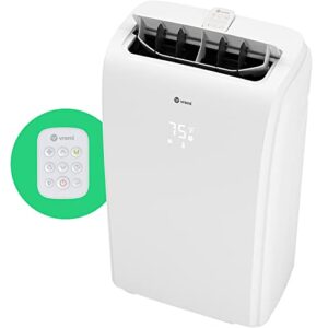 vremi 10000 btu portable air conditioner - easy to move ac unit for rooms up to 250 sq ft - with powerful cooling fan, reusable filter, auto shut off (6250 btu new doe)