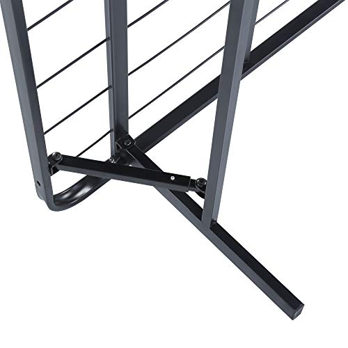 Olee Sleep Foldable Metal Platform Bed Frame, 14 Inch Steel Mattress Foundation, Easy Storage, No Box Spring Needed, Black, Twin Size