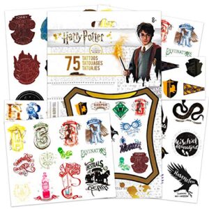 harry potter tattoos for kids party favors bundle ~ 75 ct harry potter temporary tattoos for adults teens (harry potter costume accessories)