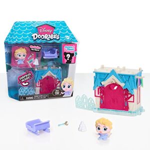 doorables disney mini playset elsa’s frozen castle, officially licensed kids toys for ages 5 up by just play