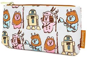 star wars pastel ewok aop nylon cosmetic pouch