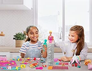 Barbie Color Reveal Set with 50+ Surprises Including 2 Dolls, 3 Pets & 36 Slumber Party-Themed Accessories; Water Reveals Dolls’ & Pets’ Looks & Creates Color Change on Certain Pieces; 28 Mystery Bags