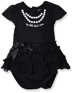 gerber baby girls' bodysuit with tutu skirt, black dress, 6-9 months