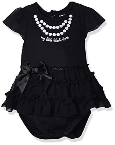 Gerber Baby Girls' Bodysuit with Tutu Skirt, Black Dress, 6-9 Months