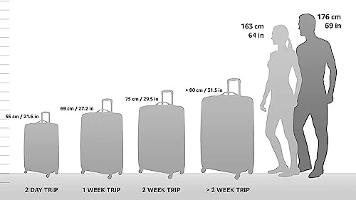 U.S. Traveler Anzio Softside Expandable Spinner Luggage, Dark Grey, Checked-Medium 26-Inch