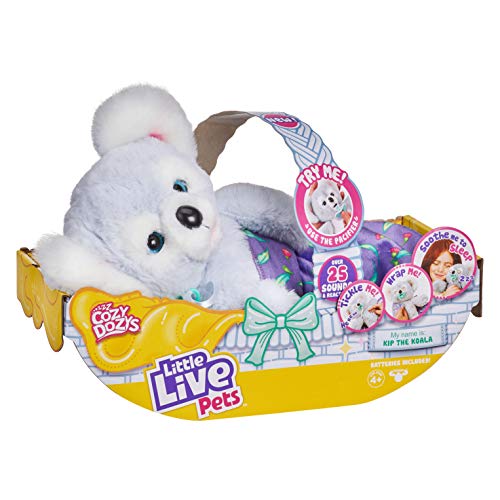 Little Live Pets Cozy Dozy Kip The Koala Bear - Over 25 Sounds and Reactions | Bedtime Buddies, Blanket and Pacifier Included | Stuffed Animal, Best Nap Time, Interactive Bear - Styles May Vary