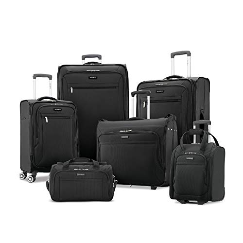 Samsonite Ascella X Softside Expandable Luggage with Spinners, Black, Carry-On 20-Inch