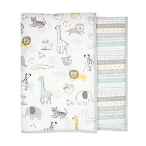 Lambs & Ivy Animal Jungle Cotton Jersey 4-Piece Crib Bedding Set - Multicolor