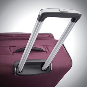 Samsonite Ascella X Softside Expandable Luggage with Spinners, Plum, Checked-Medium 25-Inch