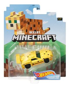 hot wheels 2020 minecraft gaming 1/64 character cars -ocelot vehicle (7/7)