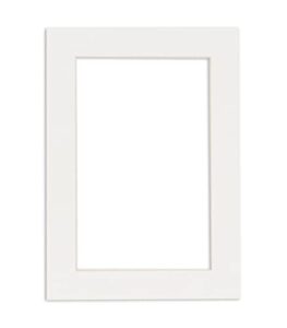 countryarthouse textured white acid free 16x20 picture frame mats with white core bevel cut for 12x18 pictures - fits 16x20 frame - one mat