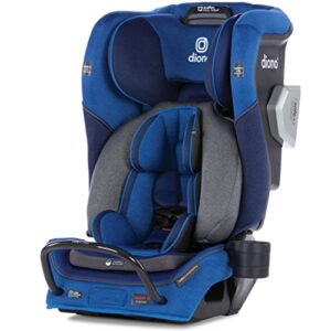 diono radian 3qxt 4-in-1 rear and forward facing convertible car seat, safe plus engineering, 4 stage infant protection, 10 years 1 car seat, slim fit 3 across, blue sky