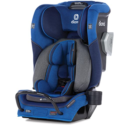 Diono Radian 3QXT 4-in-1 Rear and Forward Facing Convertible Car Seat, Safe Plus Engineering, 4 Stage Infant Protection, 10 Years 1 Car Seat, Slim Fit 3 Across, Blue Sky