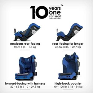 Diono Radian 3QXT 4-in-1 Rear and Forward Facing Convertible Car Seat, Safe Plus Engineering, 4 Stage Infant Protection, 10 Years 1 Car Seat, Slim Fit 3 Across, Blue Sky