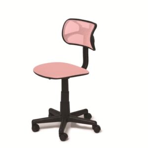 urban shop swivel mesh desk chair, blush 21d x 21w x 34h in