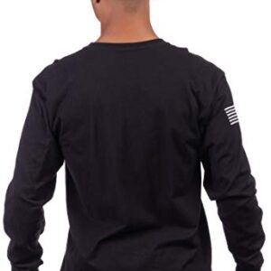 Army PT Style Shirt | U.S. Military Physical Training Workout Long Sleeve T-Shirt, Black-(LSBLK,XL)