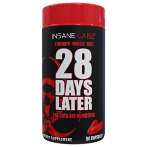 insane labz 28 days later men’s test booster, increase stamina, endurance, strength and lean muscle mass, 30 srvgs, 90 capsules