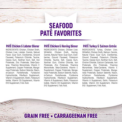 Wellness Complete Health Seafood Pate Favorites Variety Pack, 3 Ounces (Pack of 24)