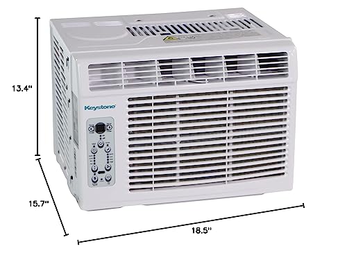 Keystone 8,000 BTU Window Mounted Air Conditioner & Dehumidifier with Smart Remote Control - Quiet Window AC Unit for Apartment, Living Room, Bathroom & Small-Medium Rooms up to 350 Sq.Ft.