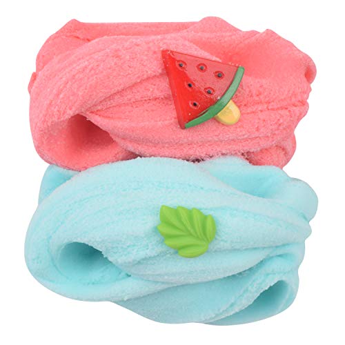 2 Pack Cloud Slime Kit with Red Watermelon and Mint Charms, Scented DIY Slime Supplies for Girls and Boys, Stress Relief Toy for Kids Education, Party Favor, Gift and Birthday