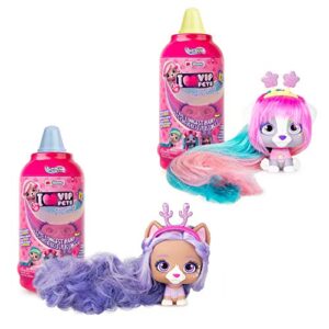 imc toys vip pets - surprise hair reveal doll - series 1 mousse bottle - 2 pack