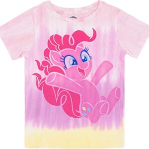 My Little Pony Girls Tie Dye T-Shirt - Rainbow Dash, Pinkie Pie, Twilight Sparkle, Apple Jack (6X-Large, Pinkie Pie)