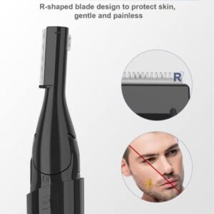 GAERUO Electric Eyebrow Trimmer, Painless Portable Eyebrow Shaper Trimmer Kit for Women Men, Eyebrow Hair Trimmer with Battery for Face Lips Armpit Leg Body