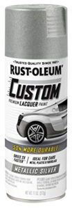 rust-oleum 323351 automotive custom lacquer spray paint, 11 oz, metallic silver