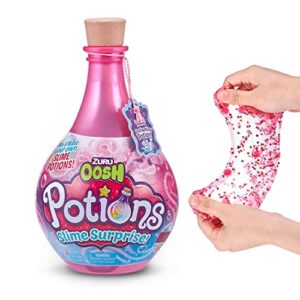 oosh potions slime surprise (pink) by zuru diy slime kit with sparkles, beads, glittler, stress relief, party favors, magical fluffy putty slime for kids and girls ages 6+