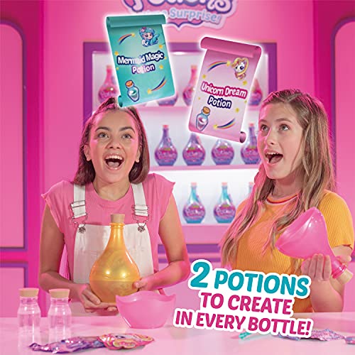 Oosh Potions Slime Surprise (Pink) by ZURU DIY Slime Kit with Sparkles, Beads, Glittler, Stress Relief, Party Favors, Magical Fluffy Putty Slime for Kids and Girls Ages 6+
