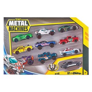 Metal Machines Mini Racing Car Toy Series 2 by ZURU (10 Pack) Collectible Mini Vehicle Toy Cars for Boys Kids Gift Set (Styles May Vary)