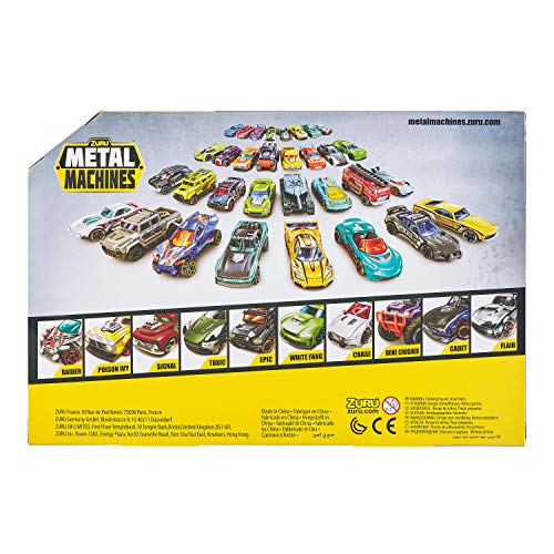 Metal Machines Mini Racing Car Toy Series 2 by ZURU (10 Pack) Collectible Mini Vehicle Toy Cars for Boys Kids Gift Set (Styles May Vary)