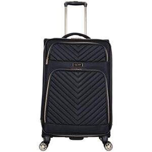 kenneth cole reaction chelsea luggage chevron, black, 24-inch checked