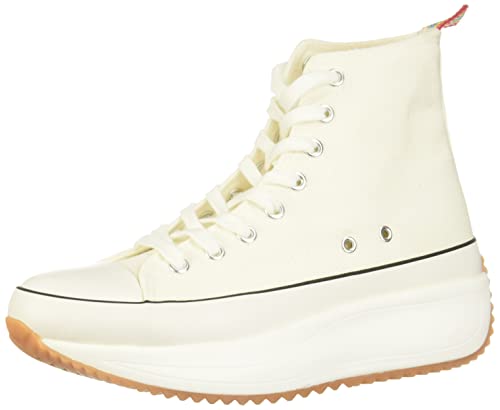 Madden Girl Women's Winnona Sneaker, White Fabric, 8