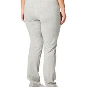 Juicy Couture Women's Essential High Waisted Cotton Yoga Pant, Light Grey Heather, X-Large