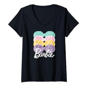 Barbie Glasses V-Neck T-Shirt