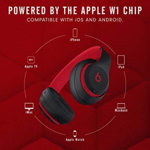 Beats Studio3 Wireless Noise Cancelling Over-Ear Headphones - Apple W1 Headphone Chip, Class 1 Bluetooth, 22 Hours of Listening Time, Built-in Microphone - Defiant Black-Red