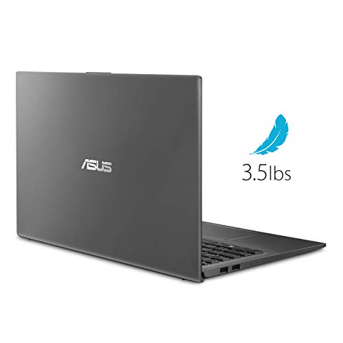 ASUS VivoBook 15 Thin & Light Laptop, 15.6” FHD Display, AMD Quad Core R7-3700U CPU, 8GB DDR4 RAM, 512GB PCIe SSD, AMD Radeon Vega 10 Graphics, Fingerprint, Windows 10 Home, Slate Gray, F512DA-NH77