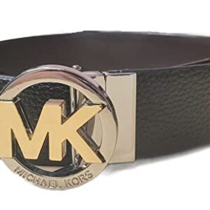 Michael Kors 29951804C Black/Brown Leather Two Tone Buckle Women's Reversible Belt (Medium)