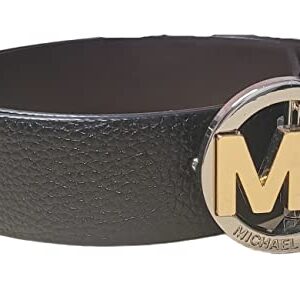 Michael Kors 29951804C Black/Brown Leather Two Tone Buckle Women's Reversible Belt (Medium)