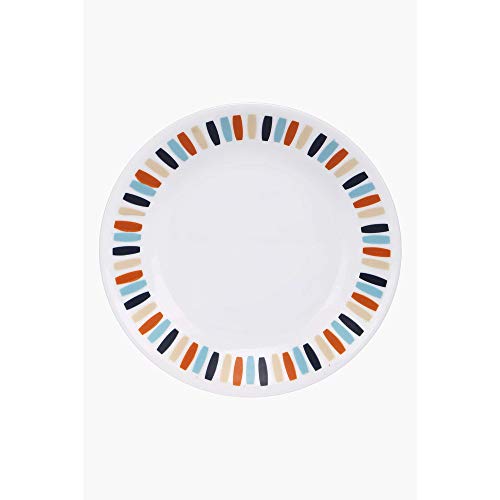 HomeStop Corelle Payden Round Printed Small Plate (White_Free Size)