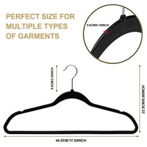 Quality Hangers Clothes Hangers 20 Pack - Non-Velvet Plastic Hangers for Clothes - Heavy Duty Coat Hanger Set - Space-Saving Closet Hangers with Black Swivel Hooks - Functional Non-Flocked Hangers