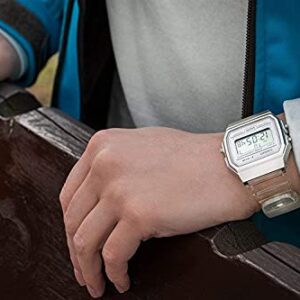 Casio F-91WS-4EF Unisex Transparent Silicone Pink Watch