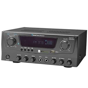 technical pro rxm7bt bluetooth stereo audio receiver, am/fm, usb/sd, aux