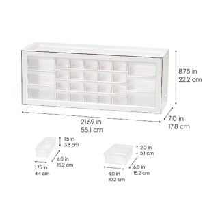 IRIS USA 26 Drawer Sewing and Craft Parts Cabinet, White